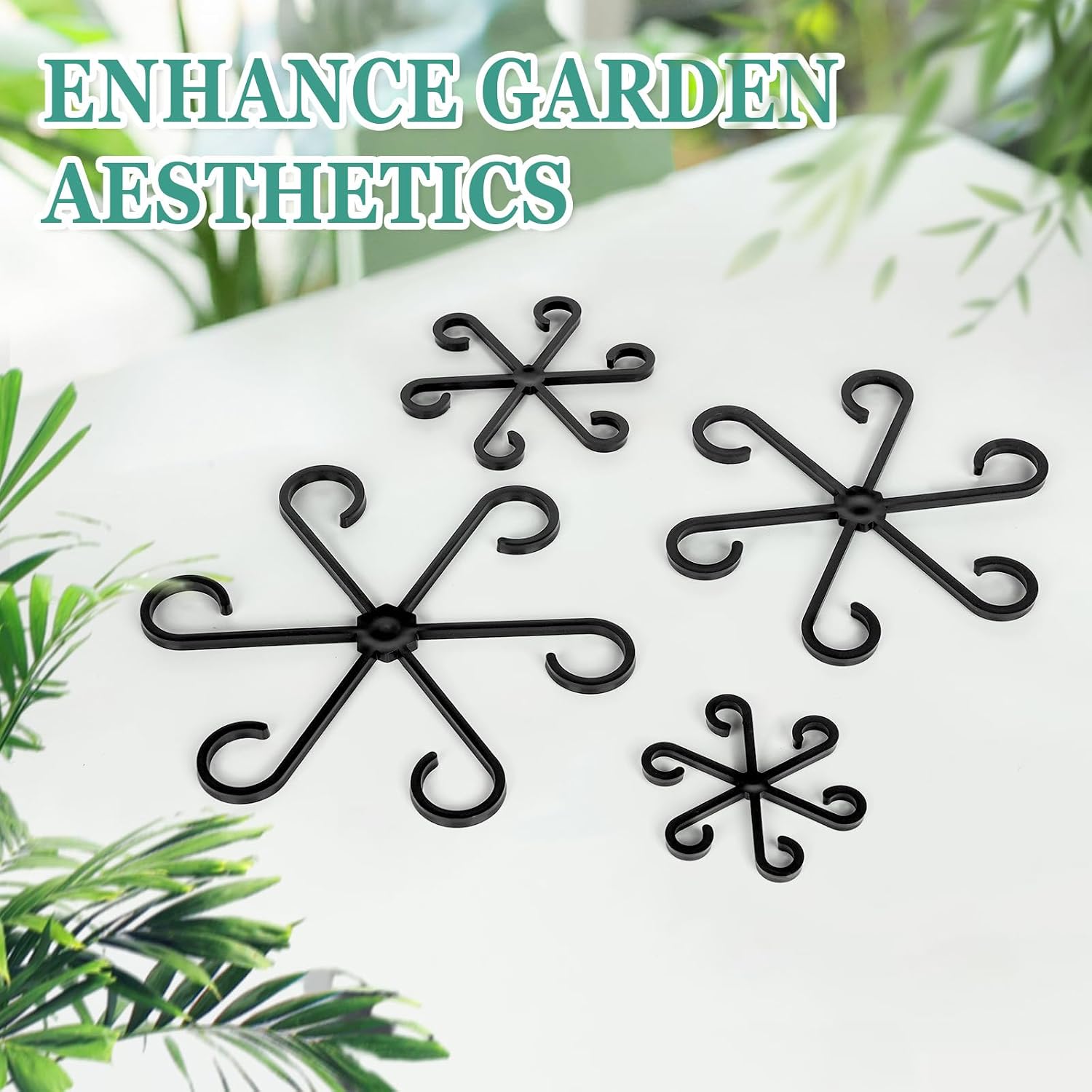 8Pcs Plant Stem Support, Plant Support For Indoor Plants, Plastic Reusable Plant Stabilizer, Indoor Plants Accessories