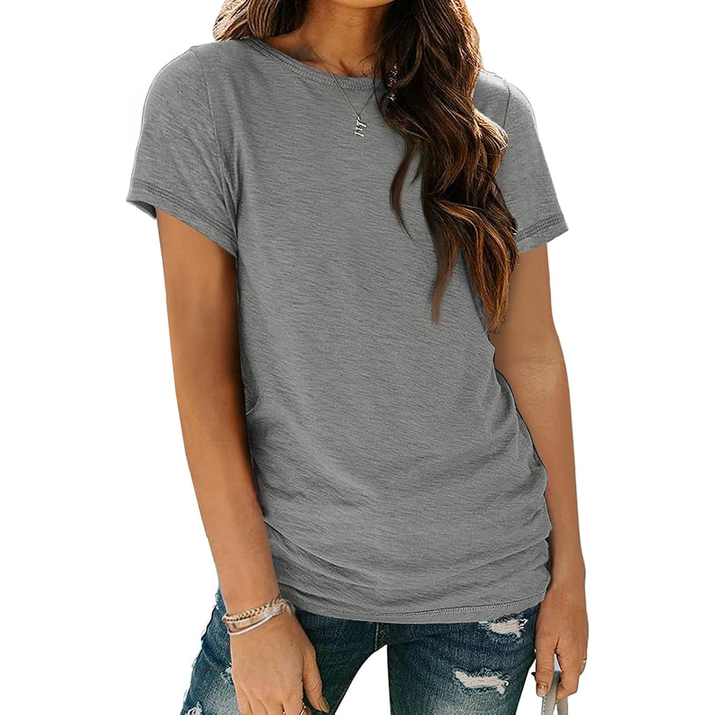 AUTOMET Women's Short Sleeve Shirts Summer Tops Crew Neck Basic Tees Casual Tshirts