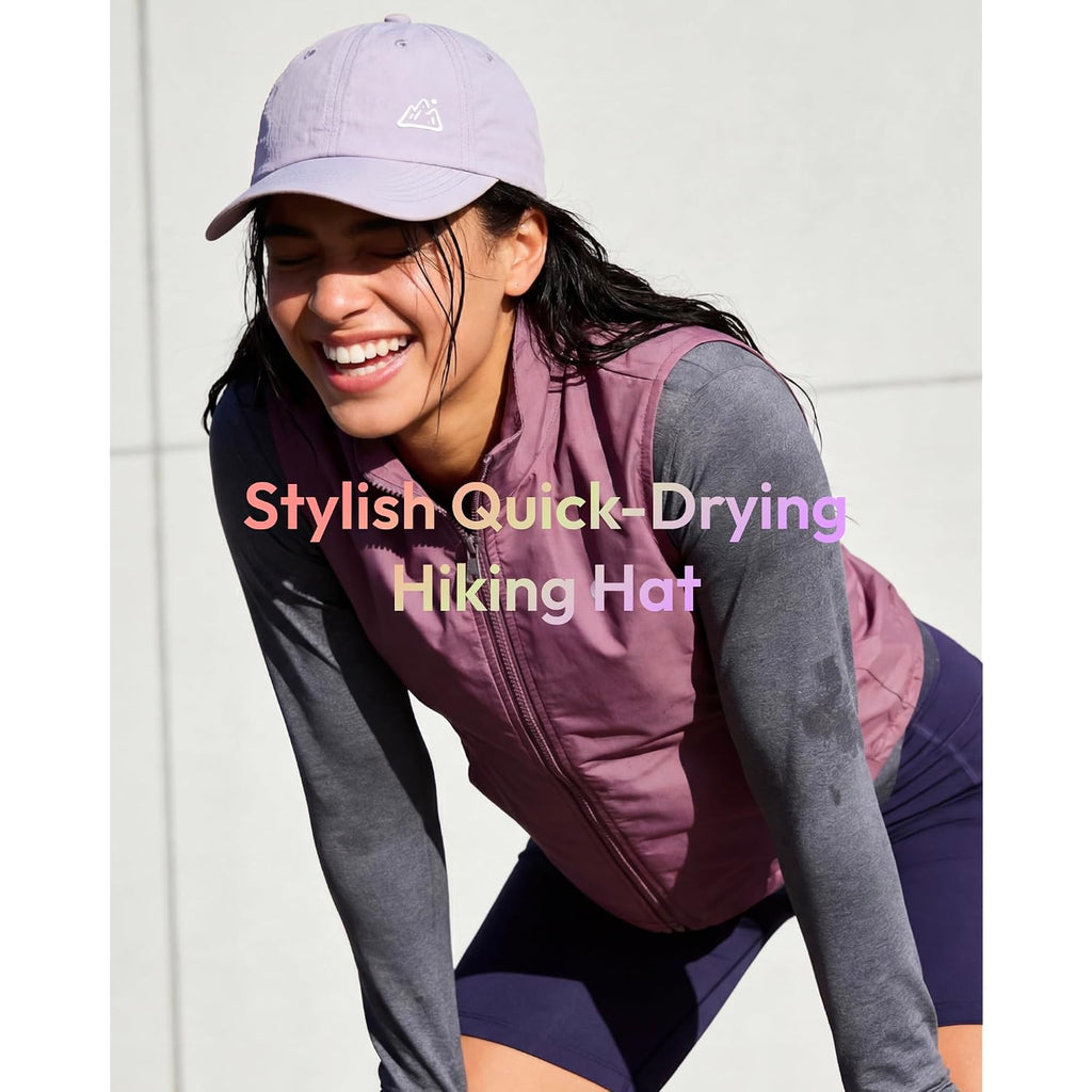 Jeasona UPF 50+ UV Protection Running Hat for Women, Lightweight Quick Dry Packable Sun Protection Baseball Cap Purple