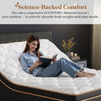 Queen Mattress 14 Inch, Luxury Hotel Cooling Hybrid Bed Mattress In A Box