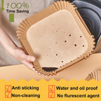 Large Air Fryer Disposable Paper Liners Square 9 Inch, 125 Pcs Parchment Paper Liner For 5-8Qt Air Fryer, Oil-Proof, Water-Proof, Parchment Baking Paper For Baking Roasting Microwave