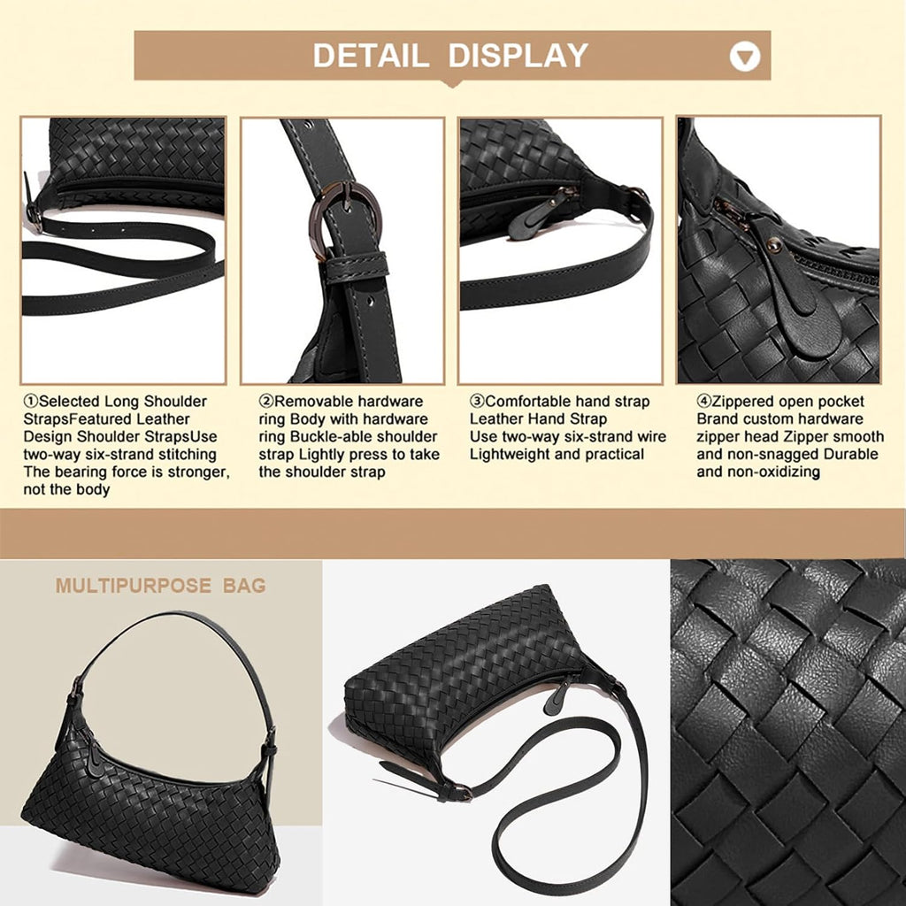 Handbags Shoulder Bags For Women Small Bags Women'S Woven Tote Bag Crossbody Handbag Travel Hand Bag Purse Hobo