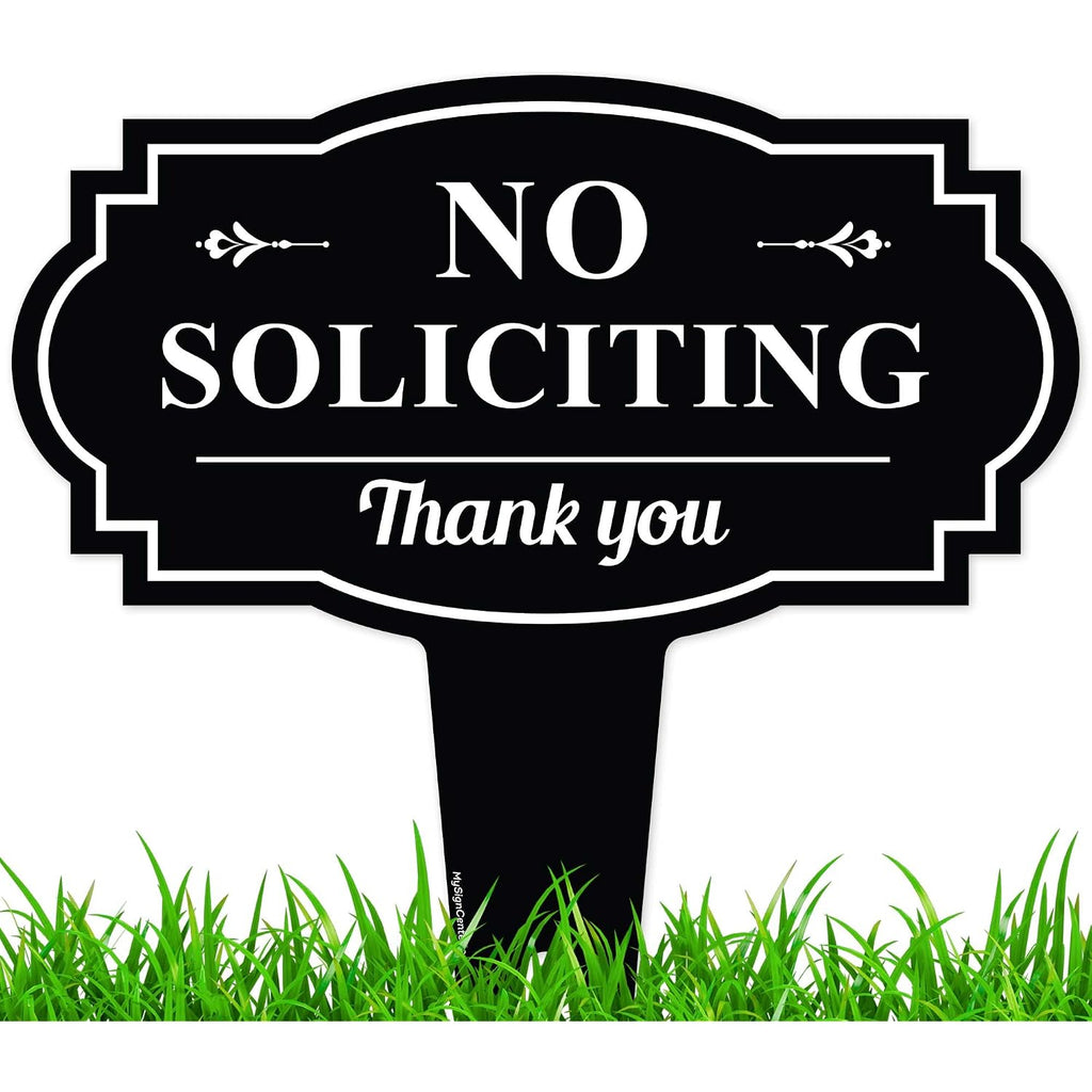 No Soliciting Sign For House, No Soliciting Yard Sign, 11X11 Inches, Rust Free Acm, Fade Resistant, Made In Usa By My Sign Center