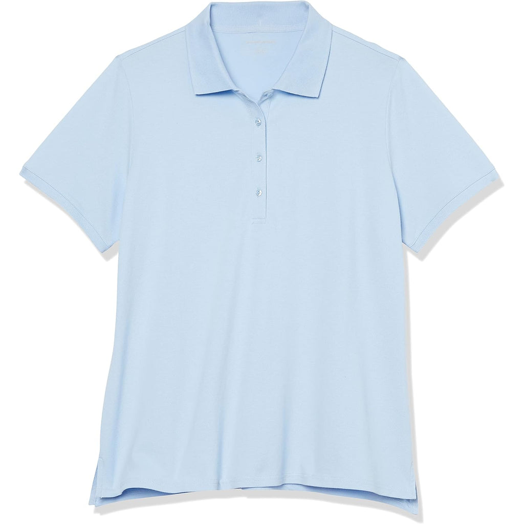Women's Short-Sleeve Polo Shirt, Soft Stretch Cotton Jersey (Available in Plus Size)
