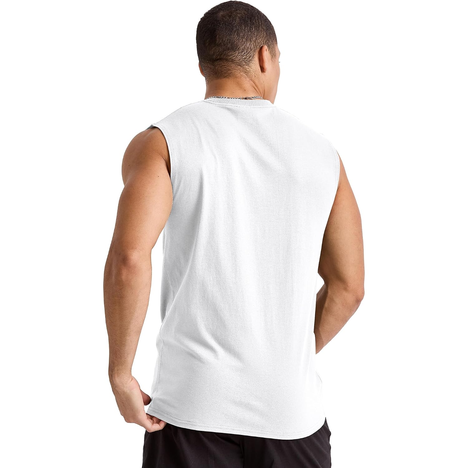 Hanes Men'S Essentials Midweight Muscle T-Shirt Pack, Cotton Muscle Tank Shirts, 3-Pack