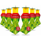 Catchmaster Japanese Beetle Traps W/Rain-Proof Cap 6-Pack & Dual Lure, Beetle Bag Trap, Hanging Beetle Catcher, Pest Control For Backyard & Garden, Plants, Trees, Vegetables & Flowers