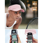 Sport Sun-Visor Hat Men Women Summer Uv Protection, Lightweight Cooling Golf Running Tennis Sweat-Band Cap