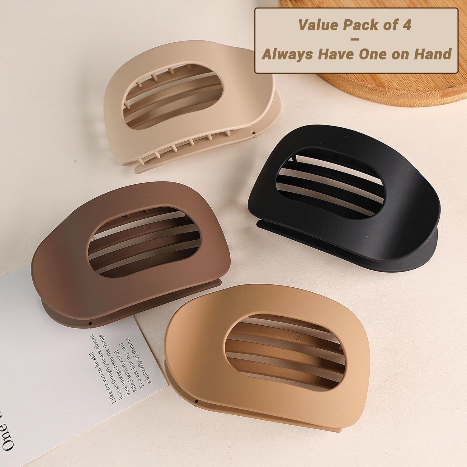 Duckbill Hair Clips for Women, Simple Elegant flat hair clips for Thick Thin Long Short Hairs (6Pcs,Mix-A)