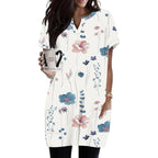 Womens Tunics or Tops to Wear with Leggings Short Sleeve V Neck Long T-Shirts with Pockets 2026 Spring Shirts