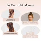 Kitsch Hair Ties No Damage For Kids, Teens And Women - Rubber Bands For Hair Styling | No Snag Hair Elastics | Daily Hair Accessories - 500Pcs (Clear)