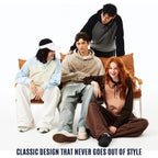 Qichic Men’S Sweatshirts Long Sleeve Pullover Patchwork Plaid Jacquard Hoodie Casual Drawstring Hoody Top