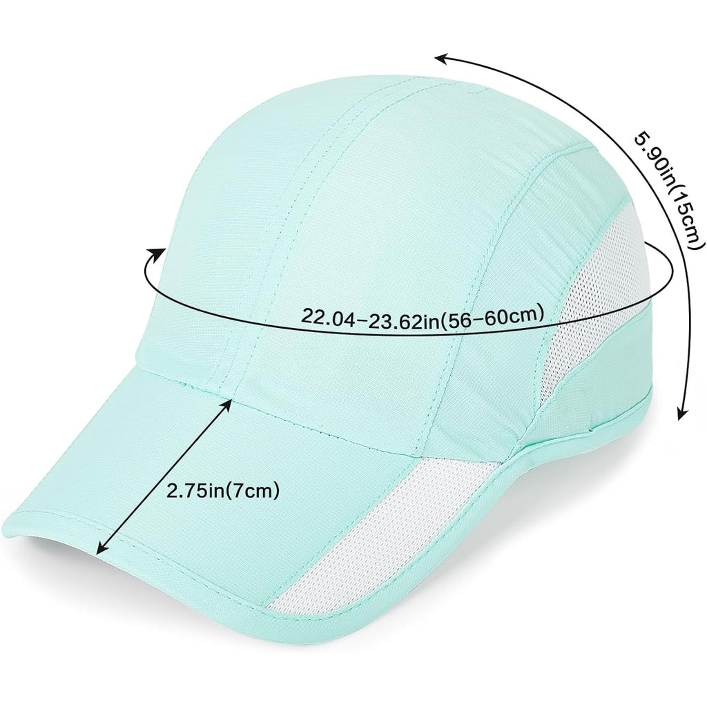 Hh Hofnen Quick Dry Baseball Cap Unstructured Running Cap Water-Resistant Upf 50+ Mesh Golf Sun Hats For Men Women