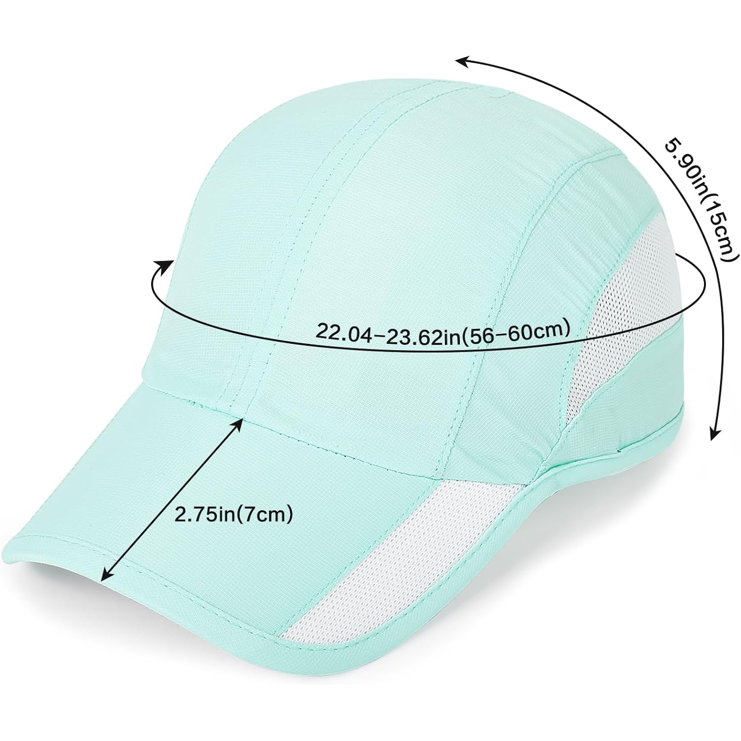 Hh Hofnen Quick Dry Baseball Cap Unstructured Running Cap Water-Resistant Upf 50+ Mesh Golf Sun Hats For Men Women