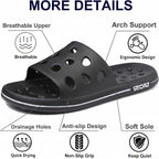 Finleeo Shower Sandals With Drainage Holes - Quick Drying Bathroom & Gym Slippers For Men And Women