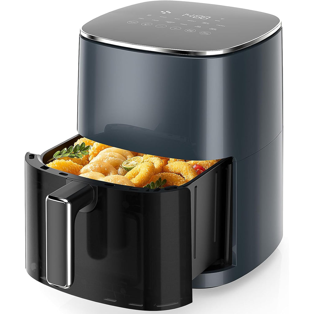 Air Fryer, 6Qt Square Airfryer With Visual Window, 400°F Fast Heating Air Fryers Oven With Timer, Auto-Off, Non Toxic & Non Stick, Multiple 12 Modes For Roast, Bake, Dehydrate, Fry, Reheat