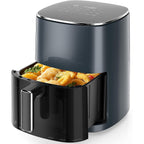 Air Fryer, 6Qt Square Airfryer With Visual Window, 400°F Fast Heating Air Fryers Oven With Timer, Auto-Off, Non Toxic & Non Stick, Multiple 12 Modes For Roast, Bake, Dehydrate, Fry, Reheat