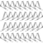 TriPole Tablecloth Clips 32 Pack Picnic Table Clips, Stainless Steel Table Cloth Holder Clips for Outdoor Tables, Metal Tables Cover Skirt Clamps for Camping Dining Wedding Graduation Party Essential