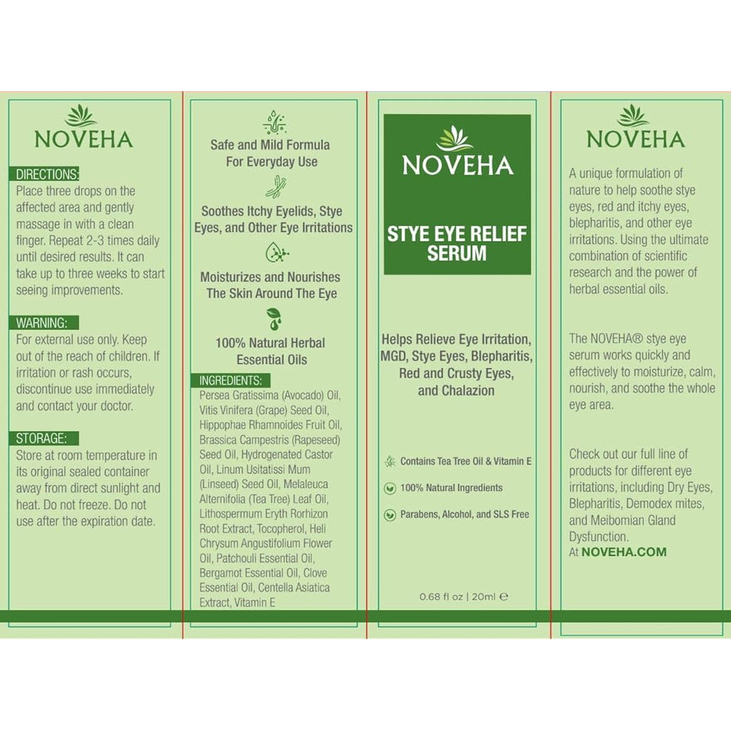Noveha Stye Relief Serum | For Blepharitis Management, Eyelid Bumps (20 Ml)