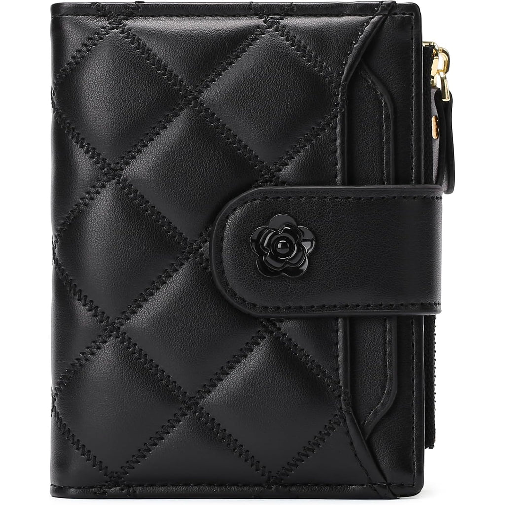 Rniega Small Wallets For Women Leather Bifold Wallet Women Rfid Blocking Purse Credit Card Holder With 15 Card Slots And Id Window Coin Pocket