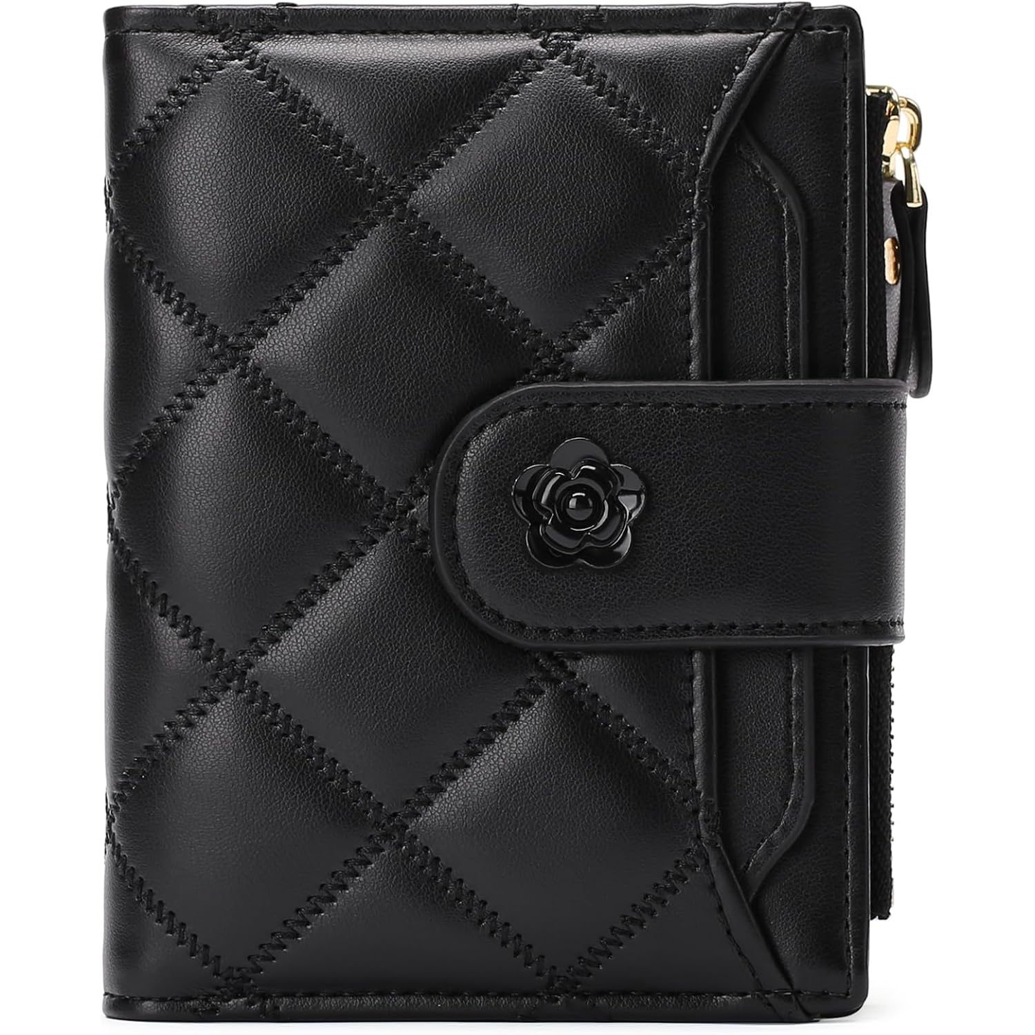 Rniega Small Wallets For Women Leather Bifold Wallet Women Rfid Blocking Purse Credit Card Holder With 15 Card Slots And Id Window Coin Pocket