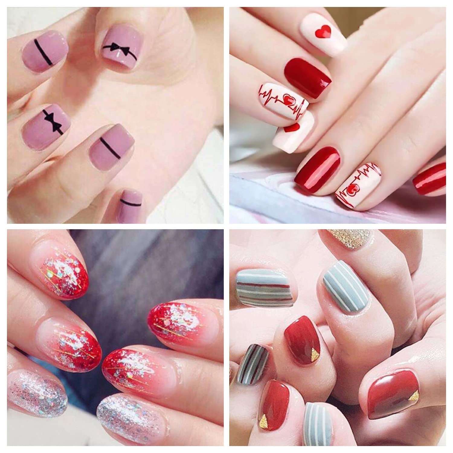 420 Pieces 30 Sheets Glitter Nail Wraps with Nail File Nail Polish Strips Self Adhesive Nail Polish Stickers Nail Strips for Women Girl Salon Nail Art Accessories