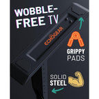 Echogear Universal Tv Stand - Fits 49” To 77” Tvs Up To 100Lbs - Adjustable Height & Wobble-Free Design - Flat Base Compatible With Soundbars