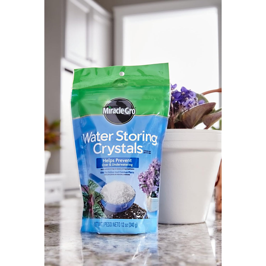 Miracle-Gro Water Storing Crystals, 12 Oz. | Soil Moisture Retention Crystals For Indoor And Outdoor Plants