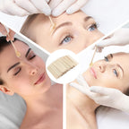 Demissle 400 Pcs Eye Brow Wooden Wax Sticks Mini Waxing Applicator Sticks Lip Nose Eyebrow Wood Craft Small Facial Hair Spatula Applicator for Home Spa Hair Removal Skin Use