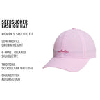adidas Women's Saturday Hat – Relaxed Fit Strapback Baseball Cap Tropic Bloom/Pink Fusion/Seersucker