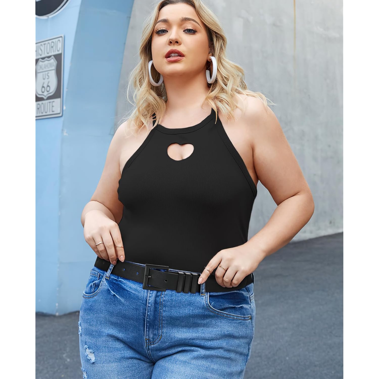 XZQTIVE Plus Size Women's Leather Belts for Jeans Pants Dress Fashion Ladies Waist Belt with Square Gold Buckle