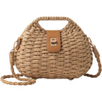 Straw Crossbody Bag For Women, Summer Beach Boho Handwoven Purse With Adjustable Strap, Lightweight Shoulder Bag | Handwoven Straw
