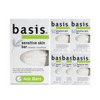 Basis Sensitive Skin Bar Soap For Body, Hands And Face, Unscented Soap Bar For Sensitive Skin With Chamomile And Aloe Vera, Bar Soap Bulk Pack, 4 Oz Bar, Pack Of 6