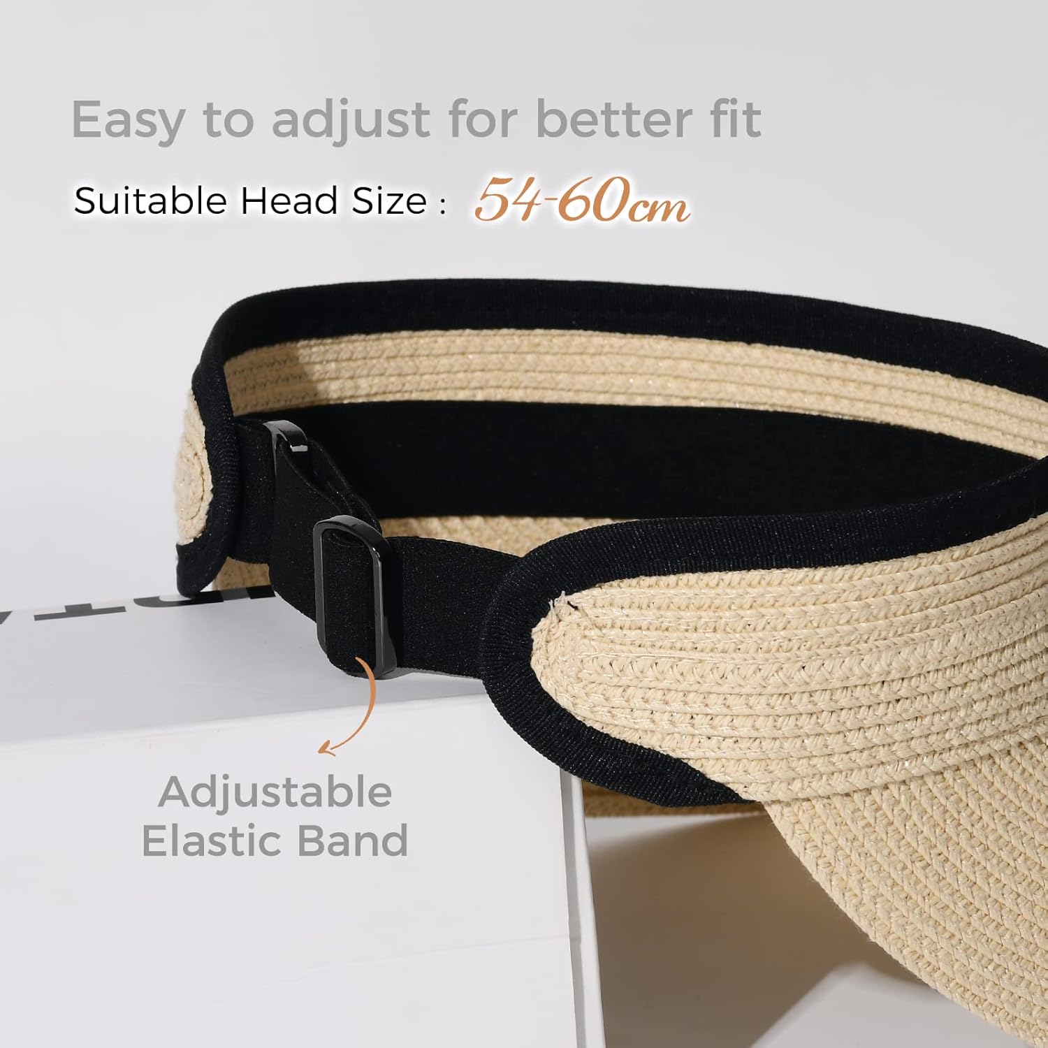 FURTALK Womens Sun Visor Hat Straw Sun Visors for Women Summer Packable Ponytail Beach Hats for Women Travel UPF 80+