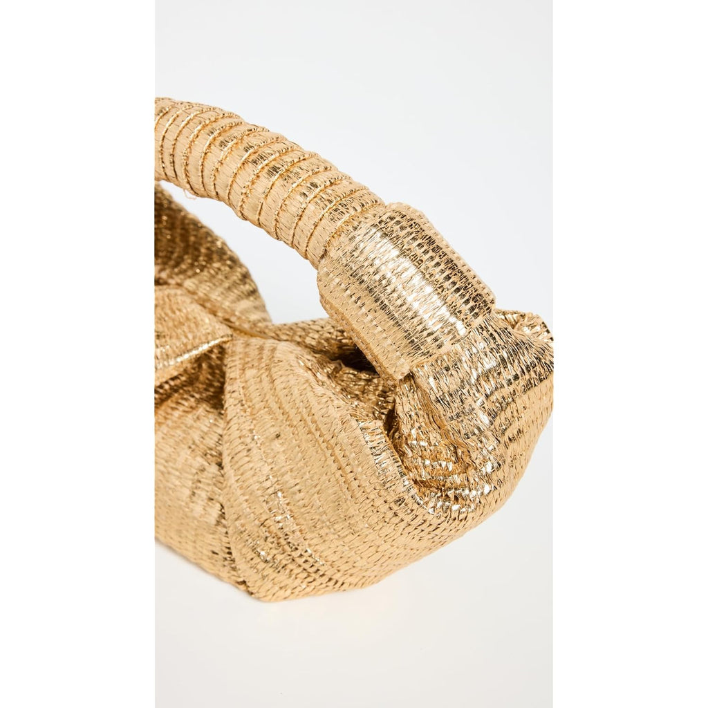 SIMONMILLER Women's Metallic Raffia Lopsy Bag