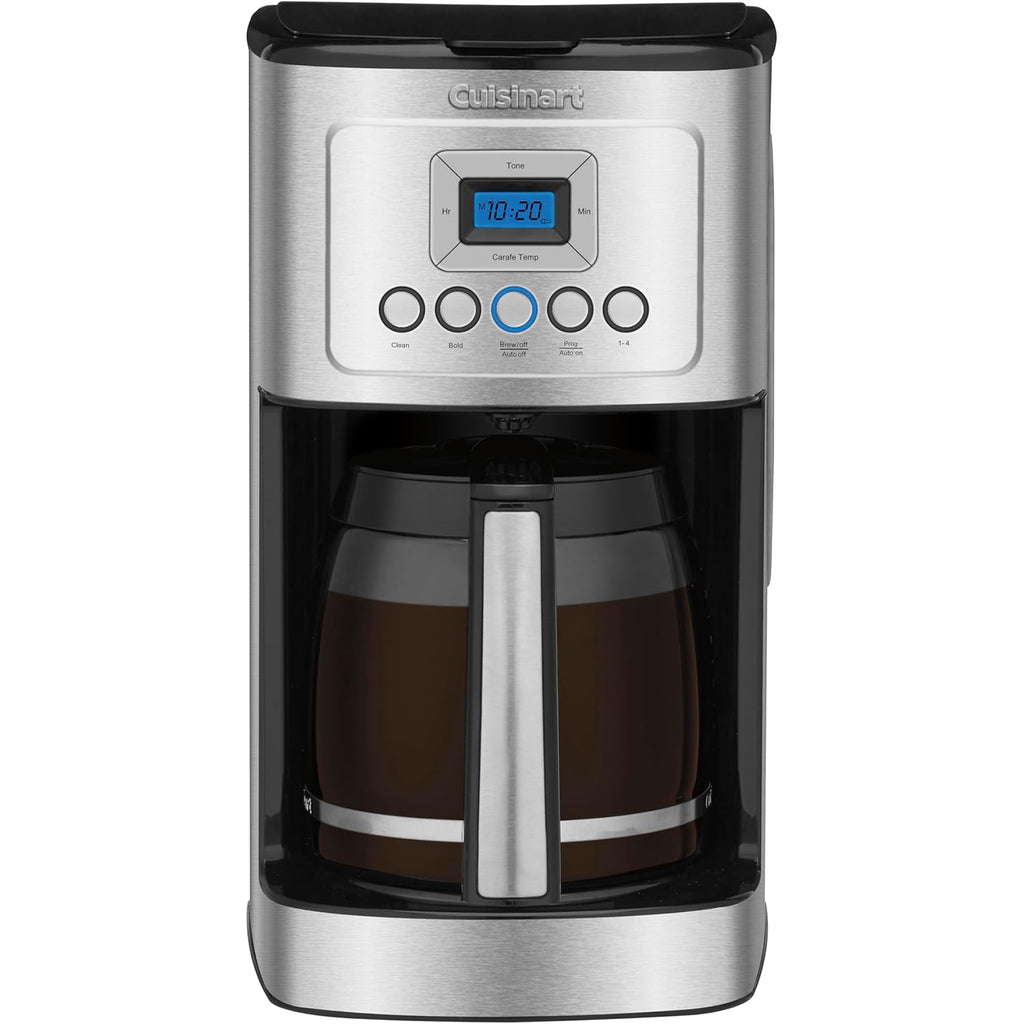 Cuisinart 14-Cup Coffee Maker, Programmable PerfecTemp Glass Carafe Coffee Machine with 1-4 Cup Setting, Brew Strength Control and Pause, Stainless Steel, DCC-3200NAS