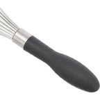 Amazon Basics Stainless Steel Wire Whisk Set For Cooking, Different Sizes, Easy To Hold Ergonomic Handle, 3 Piece, Black/Silver