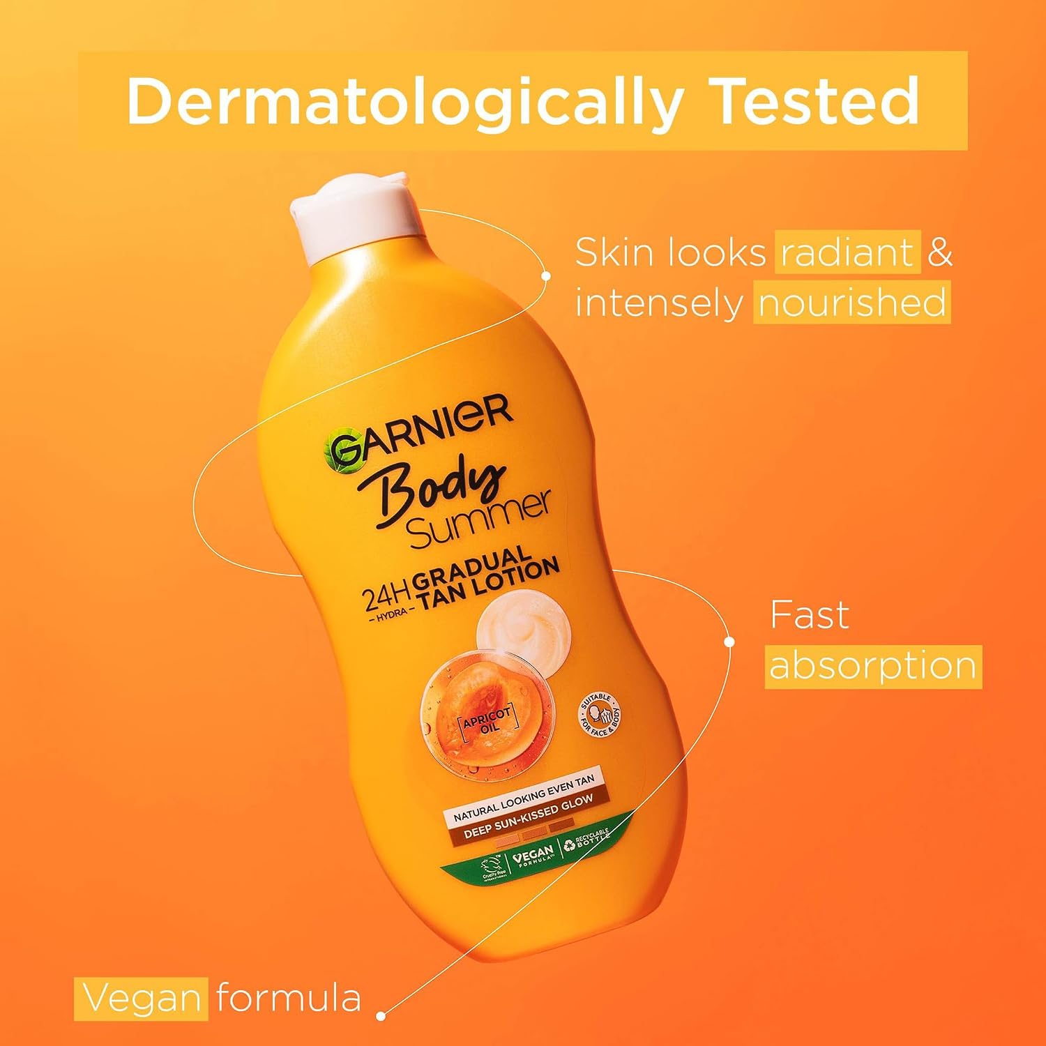 Summer Body By Garnier Moisturising Lotion Deep 400Ml