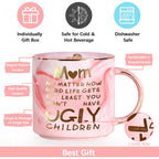 Mothers Day Gifts for Mom from Daughter Son - 12oz Funny Coffee Mug for Mom Wife from Husband Unique Marble Coffee Cup with Gold Print Christmas Birthday Mother's Day Present for Mama Stepmother Women