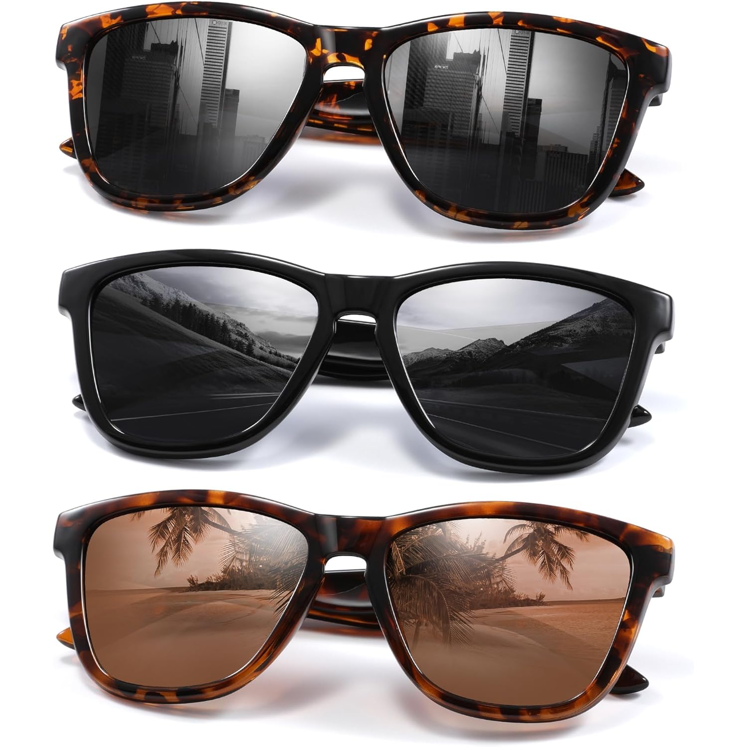Polarized Sunglasses Womens Trendy Classic Retro Womens Sunglasses Men Driving Sun Glasses UV Protection