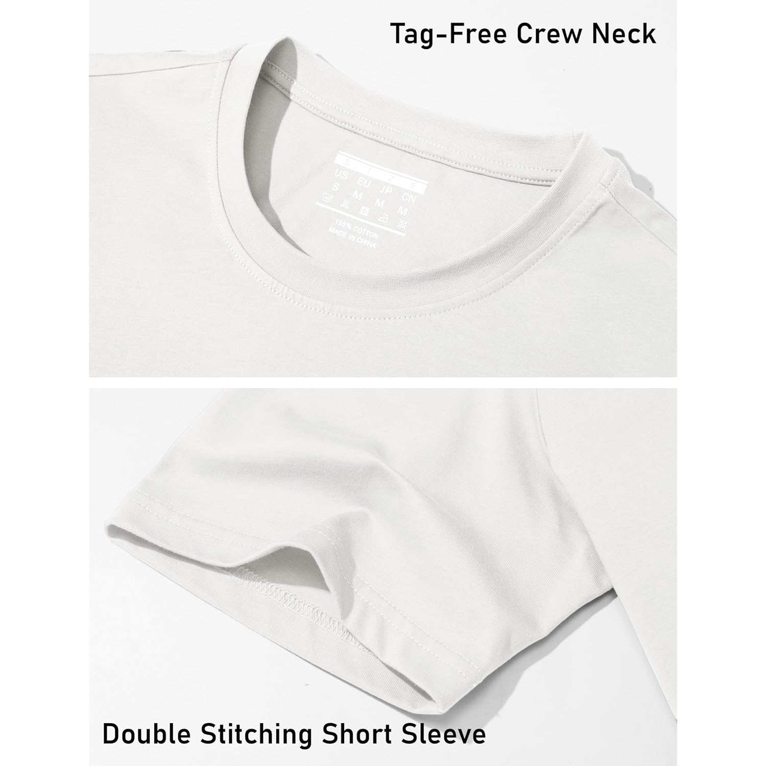 Eklentson Men'S Cotton Crewneck T-Shirts Short Sleeve Plain Tee Moisture Wicking Casual Tshirts Solid Color