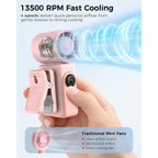 Hotsales Clip-On Portable Fan For Strollers, Handheld Turbo Fan For Travel | Small But Mighty Mini Fan, Detachable 360° Rotating Clip, Led Display, Rechargeable, Summer Outings, Gifts For Women And Men