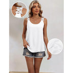 Anrabess Womens Tank Tops Lace Shoulder Scoop Neck Flowy Sleeveless Tops Casual Cute Tanks Summer Outfits Beach Vacation 2026