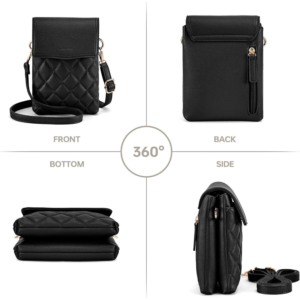 Rfid Small Crossbody Bags For Women Quilted Cell Phone Purse Women'S Crossbody Handbags With Credit Card Slots