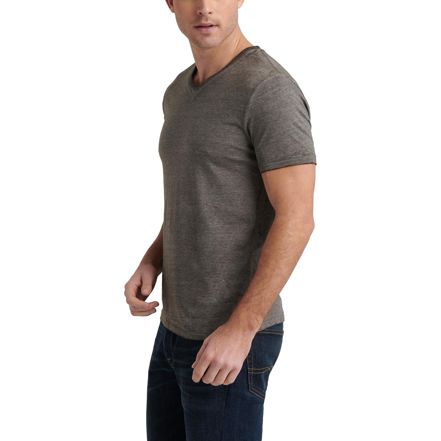 Lucky Brand Men'S Venice Burnout V Neck Tee