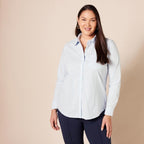 Amazon Essentials Women'S Regular-Fit Long-Sleeve Button-Down Poplin Shirt, Business Casual, Office Work