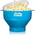 The Original Proper Popper Microwave Popcorn Popper, Silicone Popcorn Maker, Collapsible Bowl Bpa Free & Dishwasher Safe - (Turquoise)