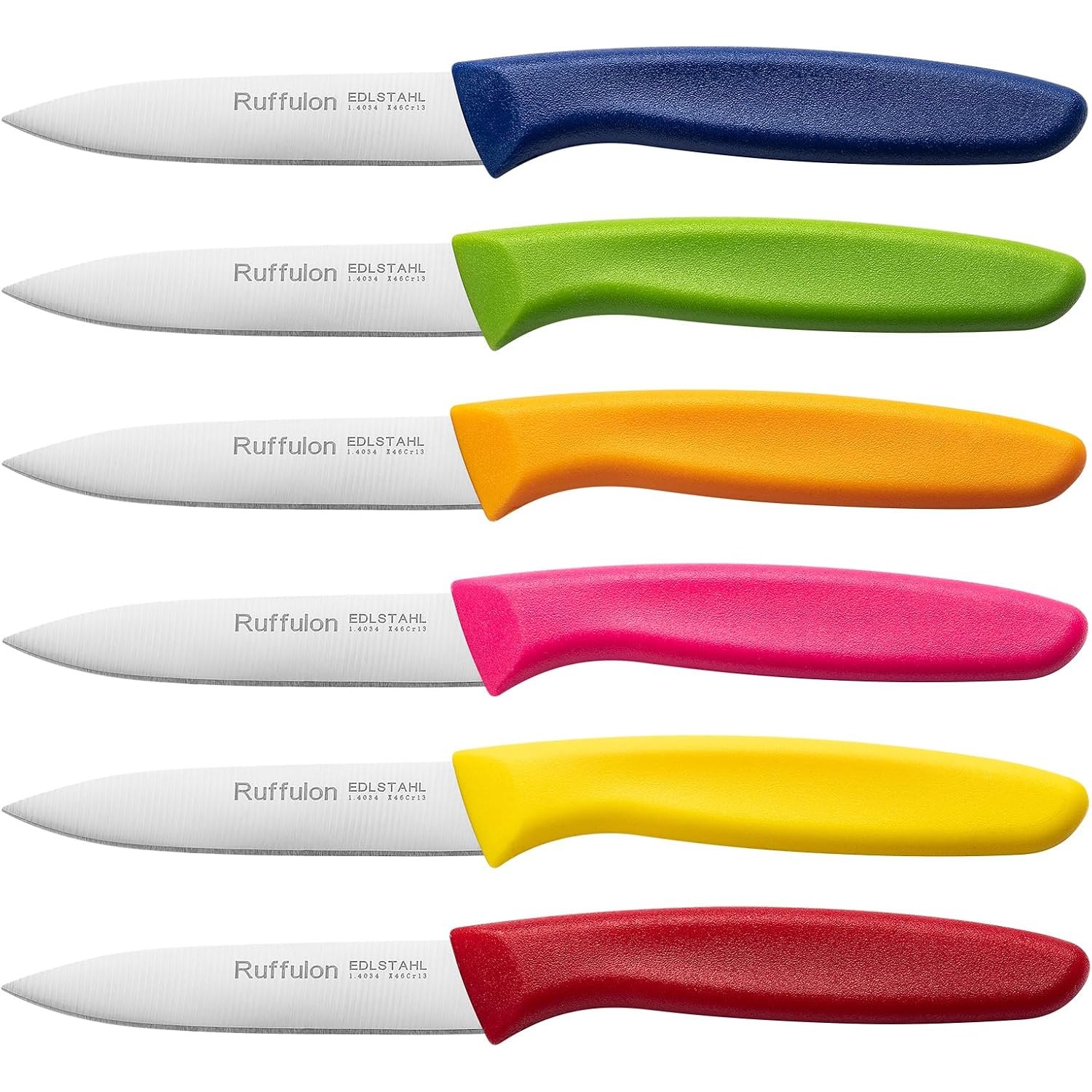 Paring Knife Fruit Knife Set (6 Pieces), Ultra Sharp Stainless Steel Vegetable And Fruit Knife With Pp Plastic Ergonomic Handle For Cutting Fruits And Vegetables.Multi.