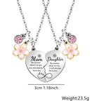 lauhonmin 2Pcs Mother Daughter Heart Matching Pendant Necklace Set Gifts For Mom Mothers Day Birthday Christmas Presents From Daughter Mothers Day Gifts for Mom