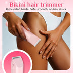 Mpotmiy New 2-in-1 Electric Bikini Trimmer for Women - Dual Head Electric Razor,Waterproof Painless Bikini Shaver, Pubic Hair Trimmer for Private Area & Body Hair,Gifts for Women,Pink