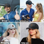 stablerice 2 Pieces Summer Mesh Baseball Cap for Men Women Adjustable Breathable Caps Casual Trucker Mesh Hat Baseball Hats Navy Blue, Light Grey
